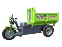 Tricycle électrique à batterie au lithium Camion à benne basculante hydraulique à 3 roues à usage intensif pour ferme d'usine