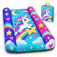 Lit de voyage gonflable pour enfants avec housse imprimée amovible, noyau d'air en PVC monobloc et sac de transport pour les collections de voyage personnalisées pour enfants