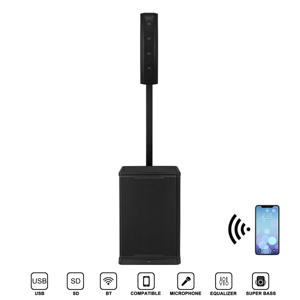 Chuyên nghiệp hoạt động mảng Cột loa PA Loa 12 "1.1 kênh bên ngoài thiết kế không dây <span class=keywords><strong>DSP</strong></span> tính năng Đảng karaoke hệ thống - Product Image 2