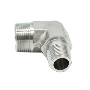 Thép cắn loại khuỷu tay 90 nam NPT chủ đề kết nối với duy nhất ferrule và NUT cho thủy lực phụ kiện đường ống (1cn9) - Product Image 1