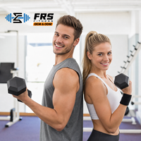 مجموعة دمبل سداسية الشكل مطلية بالمطاط المضاد للانزلاق من نوع FRS FRS-Z47، أوزان مخصصة 5 كجم و7.5 كجم و10 كجم، معدات رياضية منزلية بالجملة من المورد المباشر