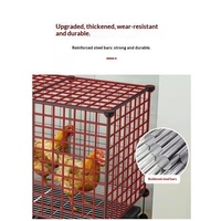 Cage d'élevage de volailles de grande taille en fer grillagé, poulaillers assemblés pour poulets et canards domestiques