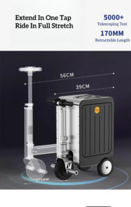 <span class=keywords><strong>Valise</strong></span> électrique à batterie amovible, scooter intelligent à roulettes, bagage de <span class=keywords><strong>cabine</strong></span> 20 pouces avec écran - Product Image 2