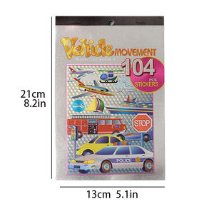 สมุดสติ๊กเกอร์<span class=keywords><strong>การ</strong></span>เคลื่อนย้ายยานพาหนะ 104 ชิ้น สติ๊กเกอร์<span class=keywords><strong>การ</strong></span>ขนส่งขนาดต่างๆ สำหรับเด็กเพื่อการเล่นและการ<span class=keywords><strong>เรียน</strong></span>รู้อย่างสร้างสรรค์ - Product Image 4
