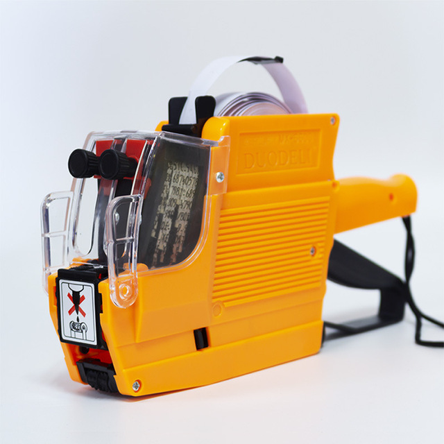 MX6600 2 Line Date Gun Labeler Kit, Price Label Gun, Includes 20 Digits Label Gun, White Labels and Pre-Loaded Ink Roll