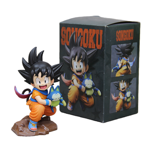 Exquisita Figura Coleccionable de Son Goku de DBZ en su Clásico Traje Naranja con Muñeco de Gato en Base de <span class=keywords><strong>Roca</strong></span> para Colección de Fans de DBZ - Product Image 1