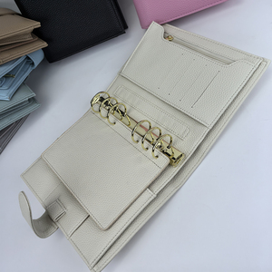 Nouveau produit en stock d'usine, plusieurs couleurs, durable, motif litchi, carnet A6 personnalisé, portefeuille, classeur, planificateur budgétaire - Product Image 4
