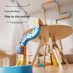 قطار كهربائي مغناطيسي تعليمي للأطفال من البلاستيك عالي السرعة، مكعب سحري بمقياس 1:5، لعبة بناء مغناطيسية قابلة للتركيب للجنسين - Product Image 2