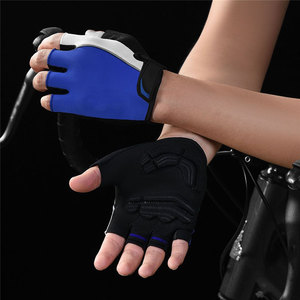 Guantes de Ciclismo de Medio Dedo con Correa Ajustable para la Muñeca, Ligeros, Antideslizantes, de Alta Calidad, en Spandex/Poliéster y Algodón, Resistentes al Viento, para Deportes - Product Image 5