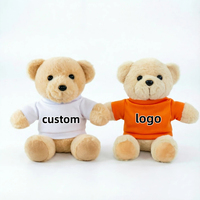 Ours en peluche Songshan Toys OEM personnalisés, 22 cm, avec T-shirt coloré et logo imprimé, cadeaux en peluche douce pour enfants