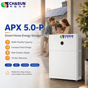 Batería CHASUN 5kWh APX HV LiFePO4 51.2V 600-980V 2.5kW de salida IP66, apilable, para montaje en pared, fuera de la red, CAN, almacenamiento de energía doméstico - Product Image 3
