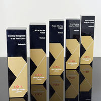2025 nouveau Design or argent métal X avec trophée de récompenses en verre de cristal noir MH-J0477 d'autres produits d'artisanat en cristal