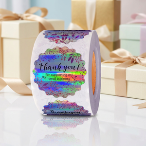Etiquetas de Agradecimiento Redondas de 1.5 Pulgadas en Papel de Aluminio Dorado para Cartas Comerciales, Sellos de Sobres de Boda y Embalaje de Regalos de <span class=keywords><strong>Cumpleaños</strong></span> - Product Image 1