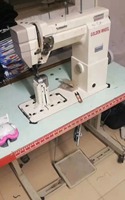 Machine à coudre à double aiguille Golden Wheel 8820 avec alimentation par rouleau pour chaussures