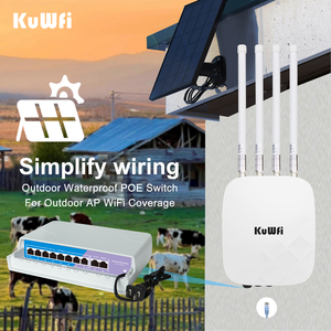 8+2 1000Mbps KuWFi Switch Poe Gigabit Dış Mekan SFP Portlu AI Watchdog IP66 8 Port 100Mbps 2 Port 1000Mbps Uplink Dış Mekan Poe Switch - Product Image 2