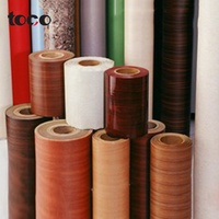 Film PVC à grain de bois pour pressage sous vide, imperméable, pour meubles et armoires, papier contact décoratif pour lamination de MDF et de panneaux de particules