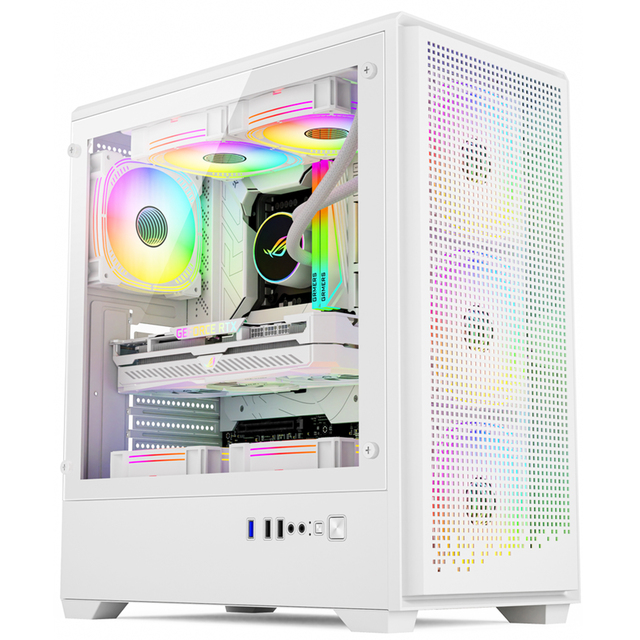 AntarcChill Gaming Pc Case Gaming Case Pc Case With Usb Ports Argb Rgb Led Computer Case for Pc