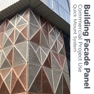 Panel de Fachada de Pared Cortina de Aluminio Perforado, Revestimiento Decorativo, Pantalla para Edificios Comerciales - Product Image 1