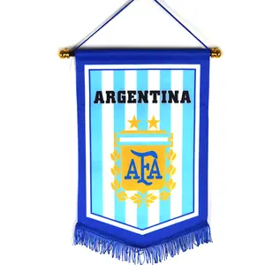 定制足球比赛足球队运动悬挂足球俱乐部三角旗
