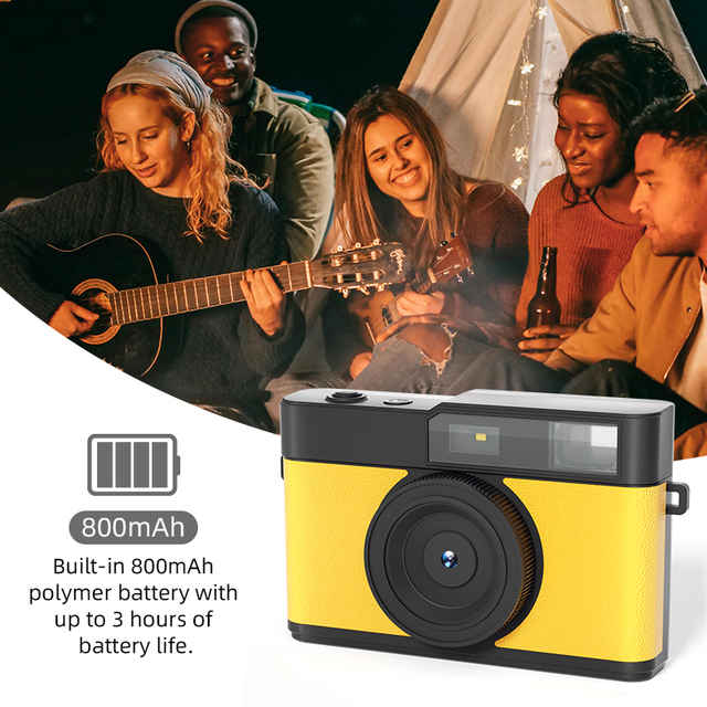 Retro Screen-Free Point & Shoot Trendy Fashionable Vintage Style LED Flash 8MP CMOS Sensor Digital Camera