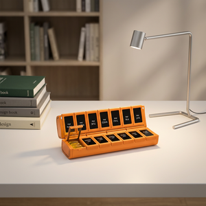 Organisateur de pilules hebdomadaire 2 fois par jour, design pliable magnétique, boîte de rangement en plastique de qualité alimentaire, portable - Product Image 2