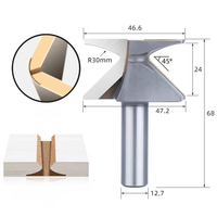 Fresa de punta redonda TCT con revestimiento de TiCN, vástago de 6, 8, 12 mm, HRC 65, para perfilado de bordes en madera, OEM, ODM, venta al por mayor