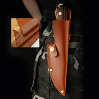 Couteau en acier portable pour diffusion en direct en extérieur, même type que le couteau mongol pour la consommation de viande, couteau droit multi-usages à main, tranchant pour fruits et viande
