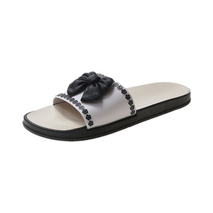 Jolies sandales féminines pantoufles pour femmes avec toboggans d'intérieur bowknot filles - Product Image 1