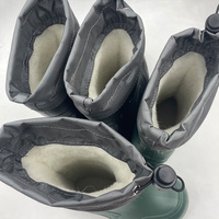 Bottes de pluie pour enfants en EVA injecté, légères, imperméables, chaudes, doublées de fourrure, avec col réglable et logo OEM lumineux, pour l'automne/l'hiver