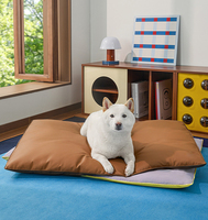 Tapis pour animaux de compagnie en cuir PU détachable et lavable, résistant aux griffures, hydrofuge, respirant, bicolore, imperméable, pour intérieur
