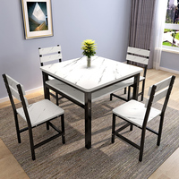 Ensemble table à manger et chaise, table carrée simple, double couche, pour la salle à manger