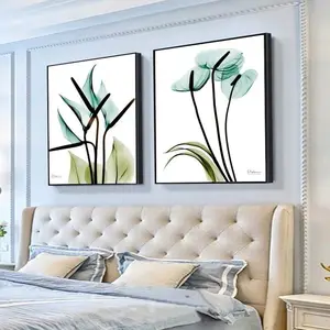 Großhandel gerahmte Kunstdruck gerahmte Set abstrakte Blumen botanische Ps Illustration Wand kunst