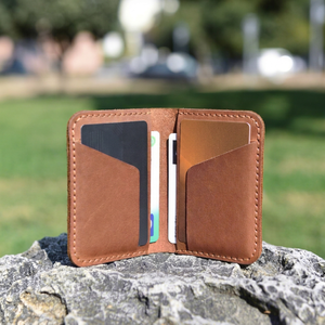 Minimalist Genuine Leather Vintage Credit Card Holder <b>RFID</b> Blocking Slim <b>Wallet</b> Silk Screen Printing <b>for</b> Business Gift <b>Men</b> Women - Product Image 1