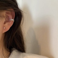 Clips d'os d'oreille en métal de perle de zircone vintage pas de boucles d'oreilles piercing corée simple sans trous d'oreille boucles d'oreilles manchette non percées