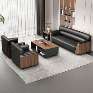 أريكة تنفيذية فاخرة عصرية ورفيعة اللون الرمادي الداكن ، كرسي كهربائي للمكتب ، أريكة مكتبية ذات مقعدين ، أريكة منحنية للمكتب - Product Image 5