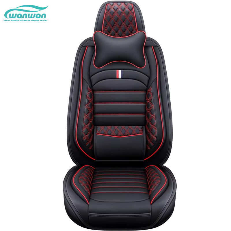 Aotiyer Universal Car Seat Covers Set, Crown PU Leather, Fit For