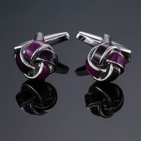 Boutons de manchette de luxe pour hommes, blancs et bleus, en or et argent, avec nœud, pour chemises à poignets français, vente en gros fabricant