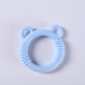 Suave Anti-succión bebé dedo oso círculo pulsera masticable mordedores calmante silicona palos de dentición forma redonda juguetes para bebés - Product Image 1