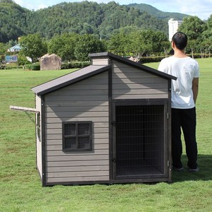 Caseta para <span class=keywords><strong>Perros</strong></span> de Madera Maciza para Exteriores, Resistente al Sol y a la Lluvia, con Botón, para <span class=keywords><strong>Perros</strong></span> Grandes y Medianos - Product Image 4