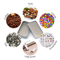 Boîte en étain design avec logo personnalisé, emballage de stockage, vente en gros de boîtes carrées en métal pour cadeaux personnalisés, boîte à bonbons cosmétique coulissante pour menthe