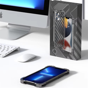 <span class=keywords><strong>Funda</strong></span> de armadura de Metal para <span class=keywords><strong>iPhone</strong></span> 16 15 <span class=keywords><strong>14</strong></span> 13 12 Pro Max Plus, <span class=keywords><strong>Funda</strong></span> con Protector de lente, carcasa hueca de alta resistencia - Product Image 2