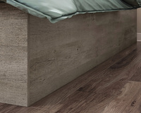 Cadre de lit plateforme en bois de style scandinave, vente en gros d'usine, avec 2 tiroirs de rangement sous le lit et panneau en MDF pour la chambre à coucher