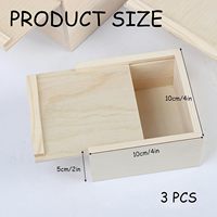 Boîte en bois de pin massif poli, écologique, personnalisable OEM, pour mariage et décoration intérieure