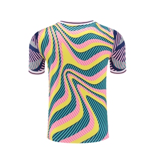 Maglia da Calcio Premium RM Estetica con Stampa Onda Psichedelica ad Alta Fedeltà, Maglietta Sportiva di Grado Superiore da 220 Grammi - Product Image 2