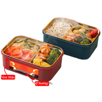 Boîte à lunch auto-chauffante en acier inoxydable de qualité supérieure, personnalisable, réutilisable, avec plaque chauffante