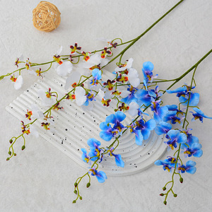 Fleur Artificielle Orchidée Paon Jaune en Soie, Décoration de Mariage, Décoration Intérieure, Accessoires de Photographie - Product Image 3