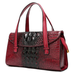 Sac à Main Femme en Cuir Véritable Motif Crocodile en Gros, Style Vintage, Sac Bandoulière Croisé Motif Alligator - Product Image 4