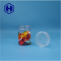 Pot rond transparent de stockage d'aliments pour animaux de compagnie pour collation biscuit chocolat plus étanche sans BPA de qualité alimentaire
