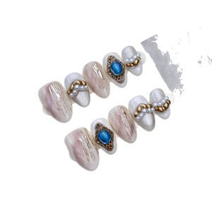 <strong>Nails</strong> Gift Ins Y2k Style Cartoon Cute Burger Summer New Unique Short Graffiti Handmade Press on <strong>Nail</strong> With Box High End Wear - Product Image 5