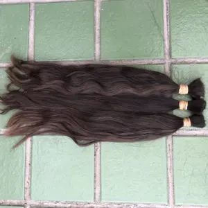 Material de cabello humano, precio por Kilo de peso, cabello indio Remy virgen a granel